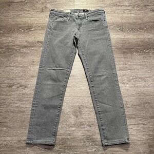 AG Adriano Goldschmied Jeans Womens 27 Gray Denim The Stevie Ankle Petite‎ 27x24